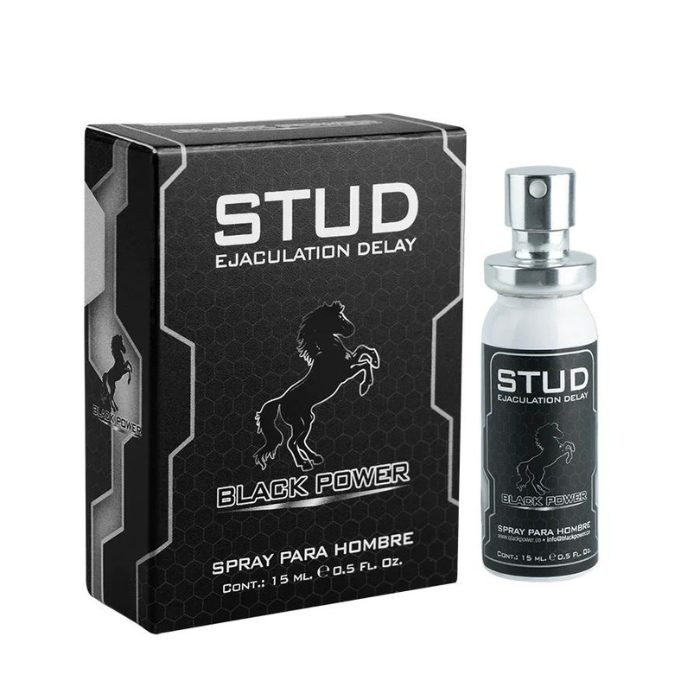 Retardante masculino en spray stud black power 100 % original 15 ml